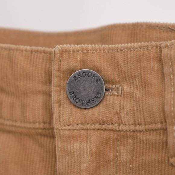 NWT BROOKS BROTHERS Women's Corduory Slim-Leg Pants Tan/Camel Brown Size 6 - Picture 6 of 9